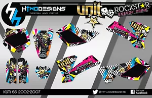 KTM 65 GRAPHICS KIT 2002-2007 DECAL KIT STICKERS GRAPHIC KIT KTM65 2007 DECALS - Picture 1 of 1