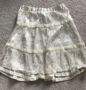 The Childrens Place Girls Size 5 Long Lace Glitter Skirt - Picture 1 of 2