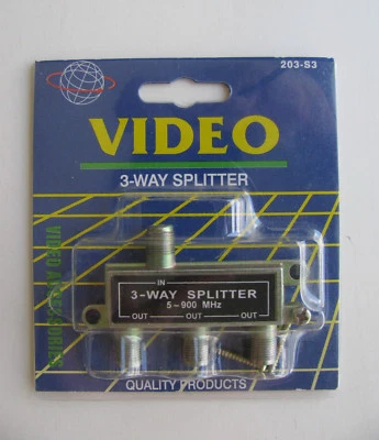 3-Way Coax Video Splitter (5-900MHz) - Image 1 of 3