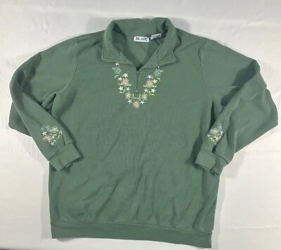 Suéter Floral Verde Blair Cottagecore Grandmacore De Colección Para Mujer Talla Grande Usado Foto 1 de 4