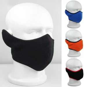 Winter Fleece Half Face Mask Windproof Ski Motorcycle Balaclava Ear Warm Earmuff - Picture 1 of 31