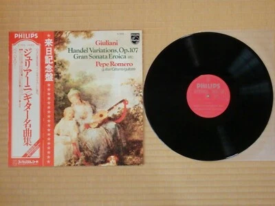 Pepe Romero, Mauro Giuliani ‎– Handel Variations X7870 Japan Obi Near Mint vinyl - Image 1 of 4