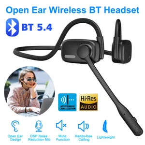 Auriculares Inalámbricos Bluetooth 5.4 Conducción Ósea Auriculares de Oreja Abierta con Micrófono Boom - Imagen 1 de 18