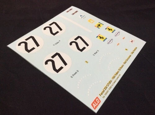 1964 REIMS 12 HOURS #27 FERRARI 250 GTO/64 BOB GROSSMAN/SKIP HUDSON 1:18 DECALS - Photo 1/1