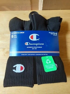 Pack de 6 calcetines Champion para mujer talla 5-9 NUEVOS CON ETIQUETAS Foto 1 de 2