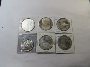 P200 Israel 1970s Silver 10 Lirot Commemoratives Crowns Group Lot 6 pcs - Picture 1 of 1