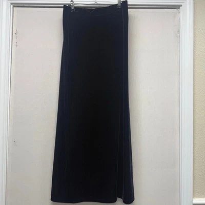 Maxi falda de terciopelo negra para mujer MAX STUDIO S Foto 1 de 4