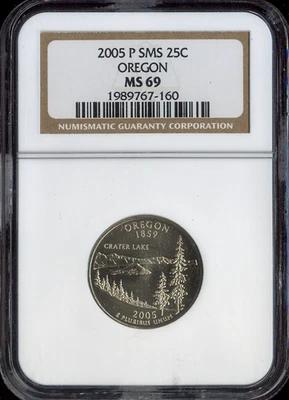 2005-P Oregon Quarter NGC MS69 Satin Holiday Sale 🎁 - Image 1 of 2