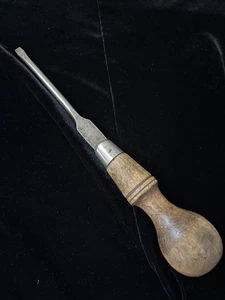 Vintage Screwdriver Flat Head Slotted 11”Long Wooden Handle Made in Sheffield - Picture 1 of 5