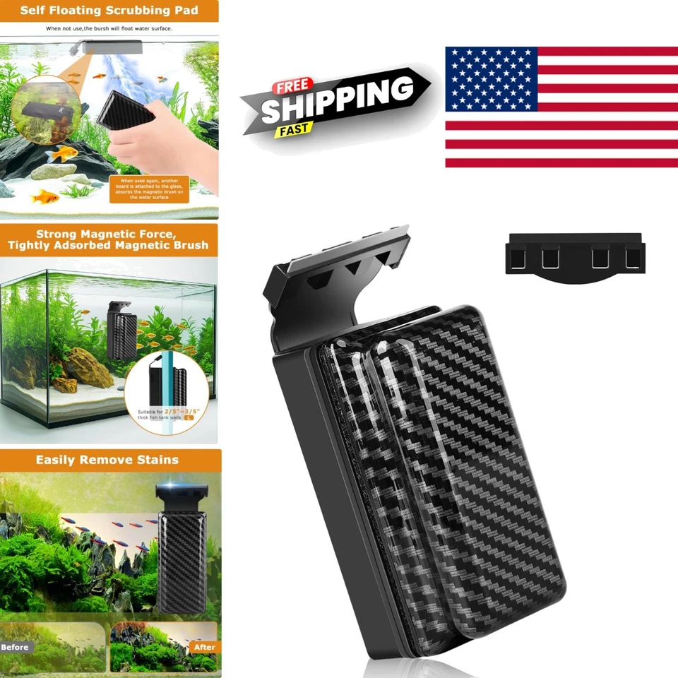 Floating Scrubber Brush for Aquariums with Stainless Steel and Plastic Blades - Image 1 of 4