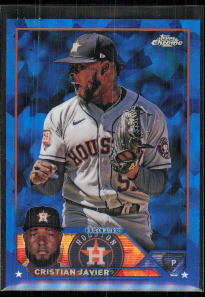 2021 Topps Chrome Sapphire Cristian Javier Houston Astros #55 - Image 1 of 2