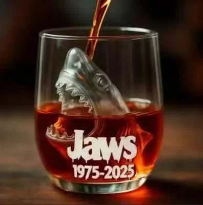 Jaws 50th Anniversary Limited Edition Glass Whiskey Glass