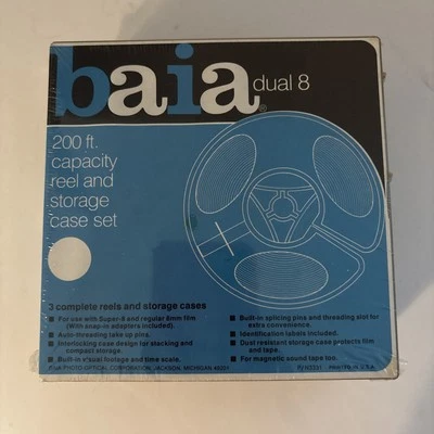 Paquete de 3 carretes y estuche de almacenamiento Baia Dual 8 200 pies de capacidad envío gratuito Foto 1 de 4