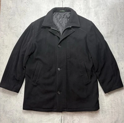 Chaqueta Abrigo Ralph Ralph Lauren Pea Vintage Mezcla Lana Negra. Hombres. Talla XL Foto 1 de 4