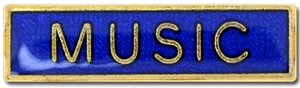 Musikschule Fach Bar Pin Anstecker in blau Emaille - Bild 1 von 2