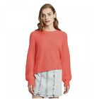 Wild Fable Womens Raglan Crew Neck Sweater Baloon Sleeve Bright Coral Size L