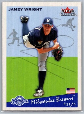 2002 FLEER TRADITION BASEBALL 339 JEMEY WRIGHT BREWERS   - Image 1 of 2
