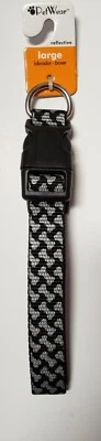 Nuevo collar ajustable reflectante grande para perro Pet Wear ~ 15" a 26" pulgadas X 1 pulg. Foto 1 de 3