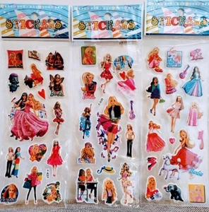 Barbie Doll Stickers Vinyl Loot Bag Birthday Party 10 sheets - Picture 1 of 3