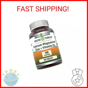 Amazing Formulas Calcium Magnesium Zinc D3 - 300 Tablets Per Bottle Supplement ( - Picture 1 of 2