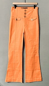 Vintage Rocawear Jeans Sz 9 Orange Denim High Waist Y2K NWT Bell Bottoms - Picture 1 of 4