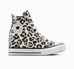 Converse Damen Chuck Taylor All Star Keilabsatz Plateau Leopard High-Top Schuhe - Bild 1 von 8