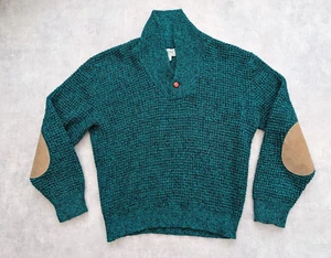 American Eagle Jumper Mens Large Wool Chunky Knit Fisherman USA Made Sweater Vtg - Picture 1 of 8