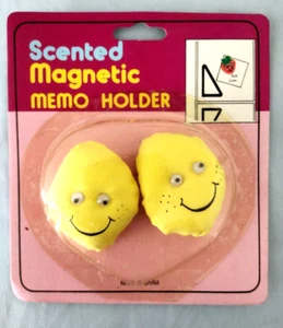 LEMONS * Veggie Face Magnets * Google Eyes * Scented Fabric * New * Vintage - Picture 1 of 1