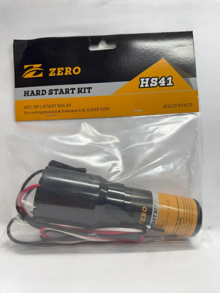 Zero HS41 3 In 1 Compressor Hard Start Kit For Refrigerators Freezers 1/4-1/3 H.