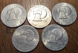 LOT DE 5 GROSSES PIÈCES DE 1 DOLLAR POUR LA MANIPULATION MAGICIEN (411) - Bild 1 von 2