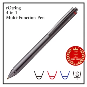 rOtring 4 in 1 Multi-Function Pen Ballpoint Pen + 0.5mm Pencil Four-In-One New - Picture 1 of 4