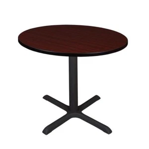 Regency Breakroom Table 36" Round Versatile Easy-to-Adjust Durable Mahogany Wood - Picture 1 of 4