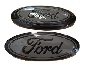 2021-23 F150 emblemas pie de plomo y negro brillante, sin cámara frontal suave SR - Imagen 1 de 7