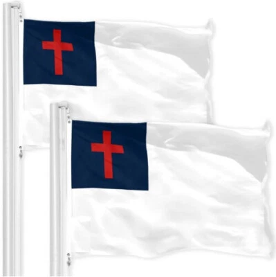 3X5 (2 PACK) CHRISTIAN Polyester Flags 100D SUPER POLYESTER - Image 1 of 3