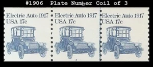 USA3 #1906 MNH PNC3 PL #3 Elektroauto - Bild 1 von 1