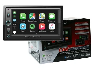 Power Acoustik CP-650 Digital 6.5″ Multimedia 2-Din Headunit w/Apple CarPlay - Image 1 of 4