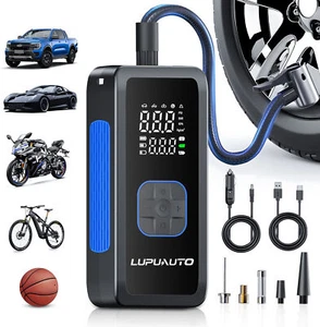 150 PSI Air Compressor Tire Inflator Fits Car Moto Bike Tires Air Pump Cordless - Picture 1 of 11