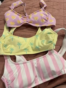 Set Of 3 Stoney Clover Lane x Target Palm Trees Bralette Bikini Tops XXS (00) - Picture 1 of 8