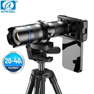 APEXEL HD 20-40x Long Range Monocular Zoom Telephoto Lens With Tripod for Phones - Image 1 of 4