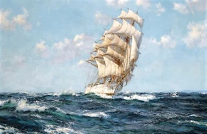 Reproducción de pintura rupestre Fair Wind, Dumbarton de Montague Dawson - Imagen 1 de 3