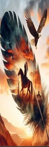 NATIVE AMERICAN BEAUTIFUL LANDSCAPE , FLOWERS,BIRDS,CAT,FAIRIES-UNIQUE Bookmarks - Imagen 1 de 1