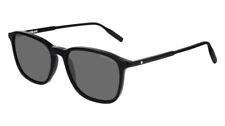 Montblanc Mb0082s Sunglasses Men Black/gray Rectangle 53mm & Authentic