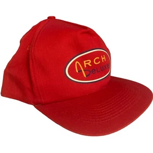 Vintage McDonalds Arch Deluxe Snapback Baseball Hat Red KC 90 - Picture 1 of 6