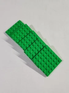 LEGO Parts ● Bright Green Plate 6 x 6 Square ● # 3958 ● QTY 5 - Picture 1 of 2