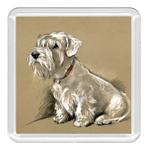 Sealyham Terrier Seated Dog Acrylic Coaster Novelty Drink Cup Mat Great Gift - Picture 1 of 1