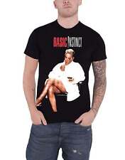 Basic Instinct T Shirt Crossed Legs Movie Logo Official Studiocanal Mens Black S