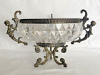 Vintage Hofbauer Lead Crystal Footed Compote Centerpiece Bowl