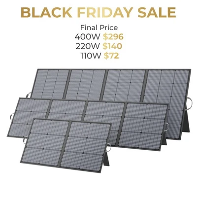 MHPOWOS Solar Panel Kit Portable Foldable 110W 220W 400W for Ecoflow Anker Power Station