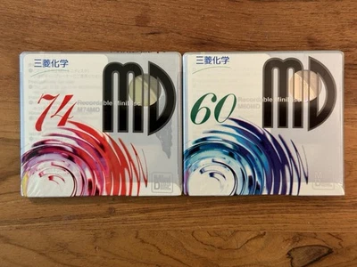 Raro Juego de Coleccionista de 2 Minidics Mitsubishi 60&74 min Grabables. Nuevo precintado Foto 1 de 2