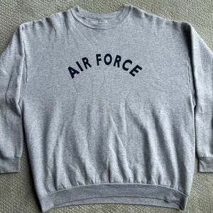 Vintage Air Force Sweatshirt Mens Large Gray Crewneck Long Sleeve Made In USA - Picture 1 of 15